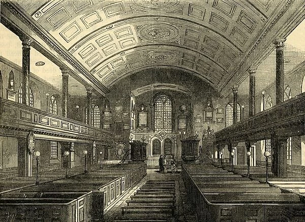 Interior of Kensington Church, 1850, (c1876). Creator: Unknown