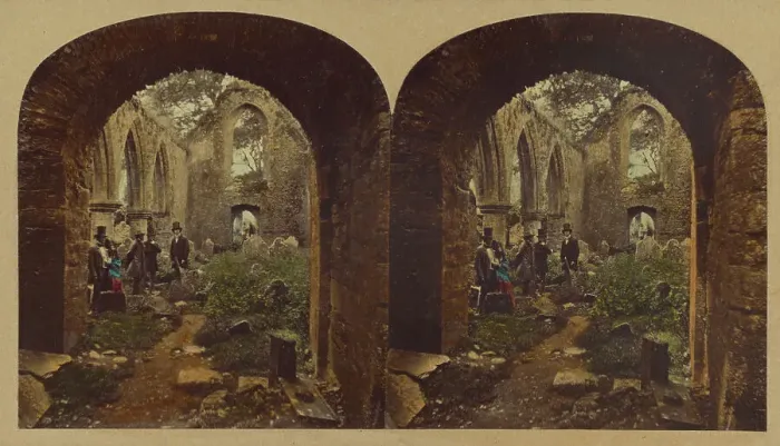 Framed Print : Interior of Kilcrea Abbey, County Cork, about 1860. Creator: London Stereoscopic & Photographic Co Framed Print : Interior of Kilcrea Abbey, County Cork, about 1860. Creator: London Stereoscopic & Photographic Co