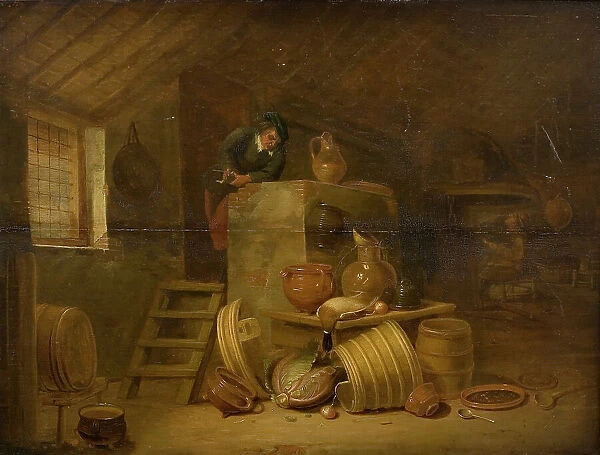 Interior of a Kitchen, 1622-1681. Creator: Cornelis Saftleven