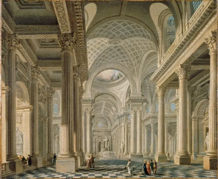 Framed Print : Interior of the L eglise de la Madeleine after the design of the architect Pierre Framed Print : Interior of the L eglise de la Madeleine after the design of the architect Pierre
