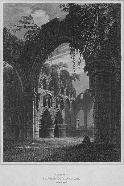 Interior of Lanercost Priory, Cumberland, 1814. Artist: John Greig