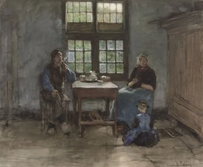 Framed Print : Interior, Larens, 1848-1888. Creator: Anton Mauve Framed Print : Interior, Larens, 1848-1888. Creator: Anton Mauve