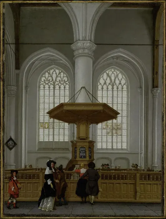 Framed Print : Interior of the Laurenskerk at Rotterdam, 1662. Creators: Unknown, Anthonie De Lorme, Ludolf de Jongh Framed Print : Interior of the Laurenskerk at Rotterdam, 1662. Creators: Unknown, Anthonie De Lorme, Ludolf de Jongh