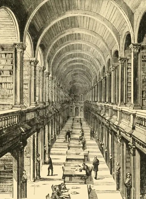 Framed Print : Interior of the Library, Trinity College, 1898. Creator: Unknown Framed Print : Interior of the Library, Trinity College, 1898. Creator: Unknown