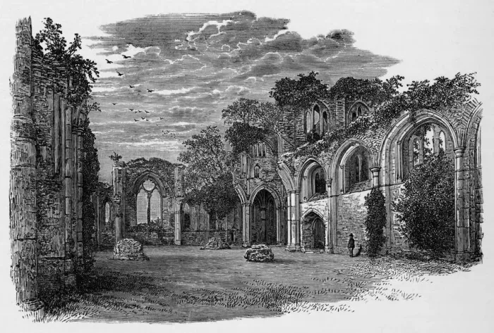 Framed Print : Interior, Looking East, Netley Abbey, c1880, (1897). Artist: Alexander Francis Lydon Framed Print : Interior, Looking East, Netley Abbey, c1880, (1897). Artist: Alexander Francis Lydon