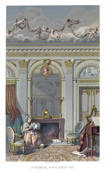 Interior Under Louis XVI, (1885). Artist: Durin