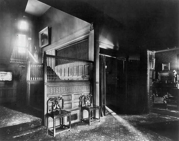 Interior of the Lucius Tuckerman house, 1600 I St. N.W. Washington, D.C. between 1890 and 1950. Creator: Frances Benjamin Johnston