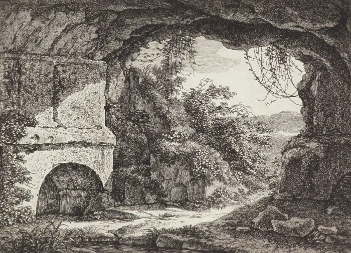 Framed Print : Interior of the mausoleum of the Nasoni family, 1792. Creator: Johann Christian Reinhart Framed Print : Interior of the mausoleum of the Nasoni family, 1792. Creator: Johann Christian Reinhart