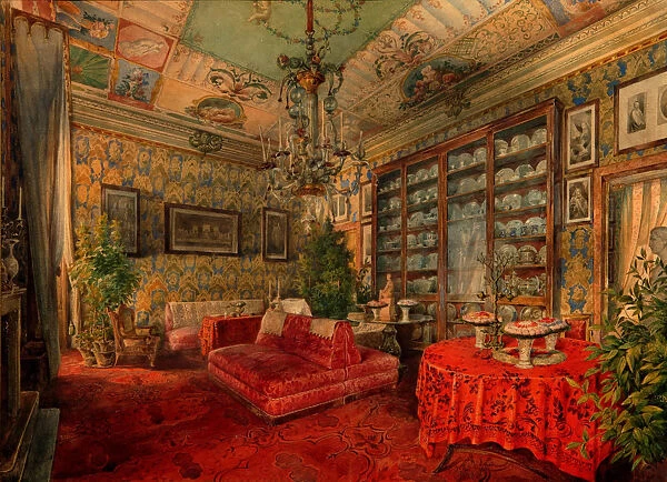 Interior, Mid of the 19th cen Artist: Ivanov, Anton Ivanovich (1818-1864)
