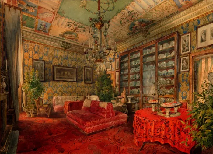 Framed Print : Interior, Mid of the 19th cen Artist: Ivanov, Anton Ivanovich (1818-1864) Framed Print : Interior, Mid of the 19th cen Artist: Ivanov, Anton Ivanovich (1818-1864)