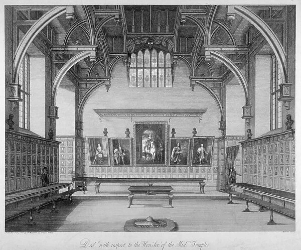 Interior of Middle Temple Hall, City of London, 1800