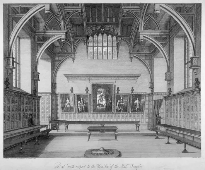 Framed Print : Interior of Middle Temple Hall, City of London, 1800 Framed Print : Interior of Middle Temple Hall, City of London, 1800