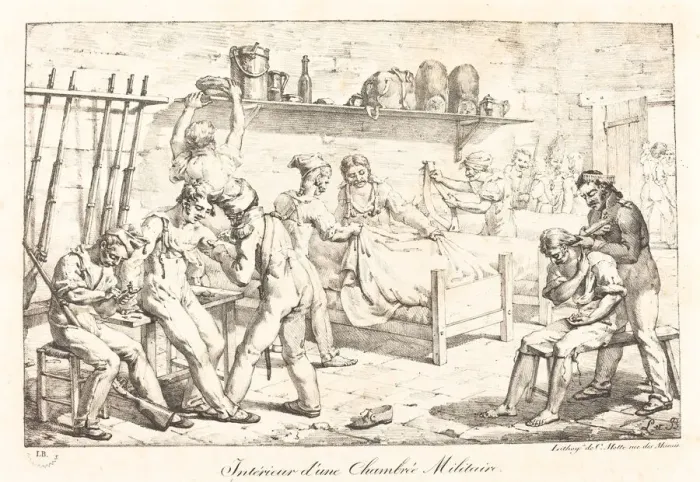 Framed Print : Interior of a Military Chamber. Creator: Louis Albert Guislain Baclere d Albe Framed Print : Interior of a Military Chamber. Creator: Louis Albert Guislain Baclere d Albe