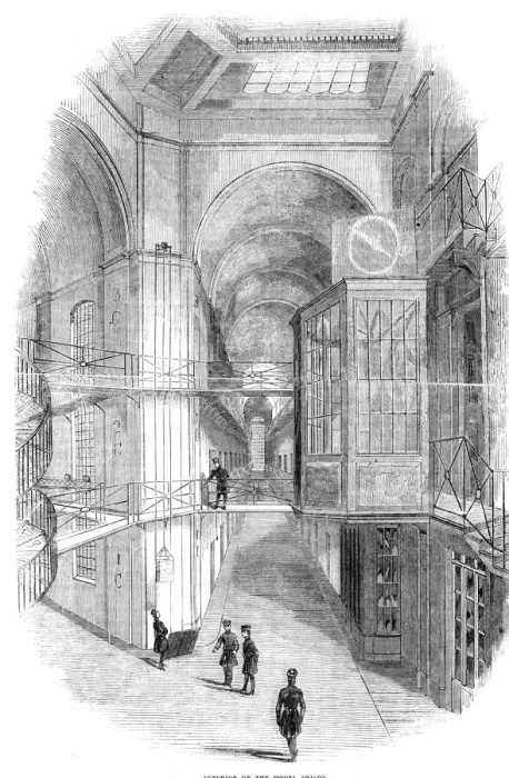 Framed Print : Interior of the Model Prison, 1842. Creator: Unknown Framed Print : Interior of the Model Prison, 1842. Creator: Unknown