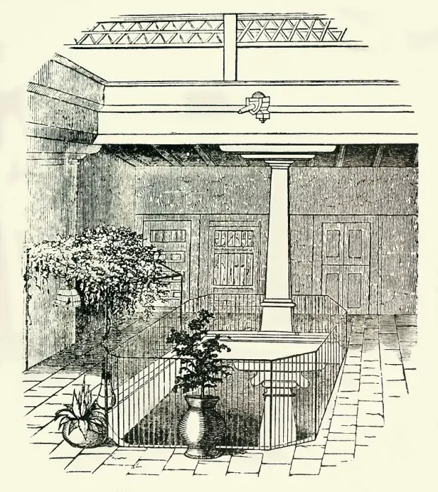 Framed Print : Interior of a modern Mexican house, 1849. Creator: Unknown Framed Print : Interior of a modern Mexican house, 1849. Creator: Unknown