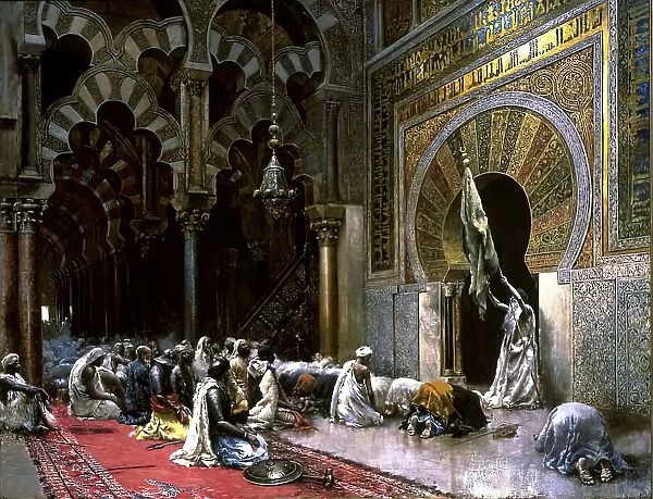 Interior of a Mosque at Cordova, c1880. Creator: Edwin Lord Weeks