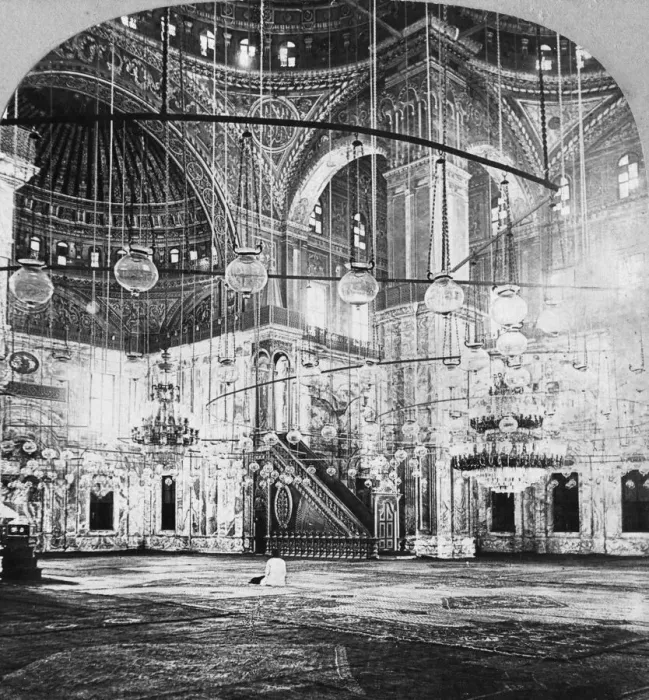 Framed Print : Interior, Mosque of Muhammad Ali, Cairo, Egypt, 1899. Artist: BL Singley