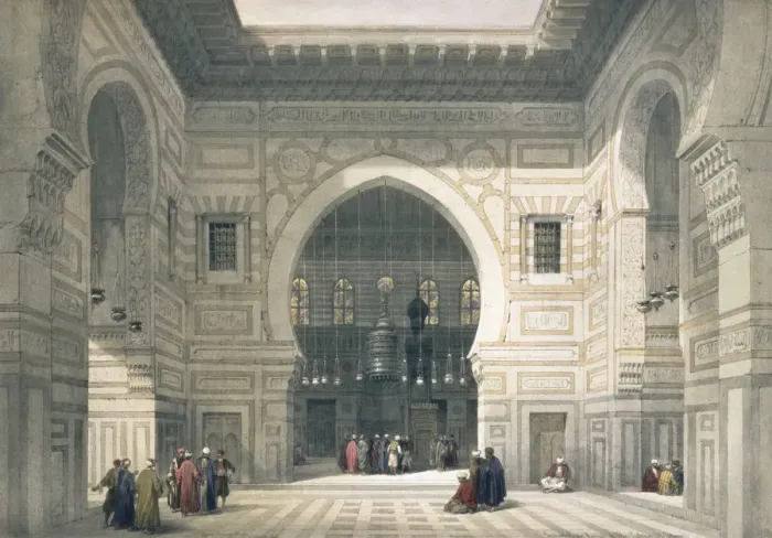 Framed Print : Interior of the Mosque of Sultan Hassan, Cairo, Egypt, 19th century Framed Print : Interior of the Mosque of Sultan Hassan, Cairo, Egypt, 19th century