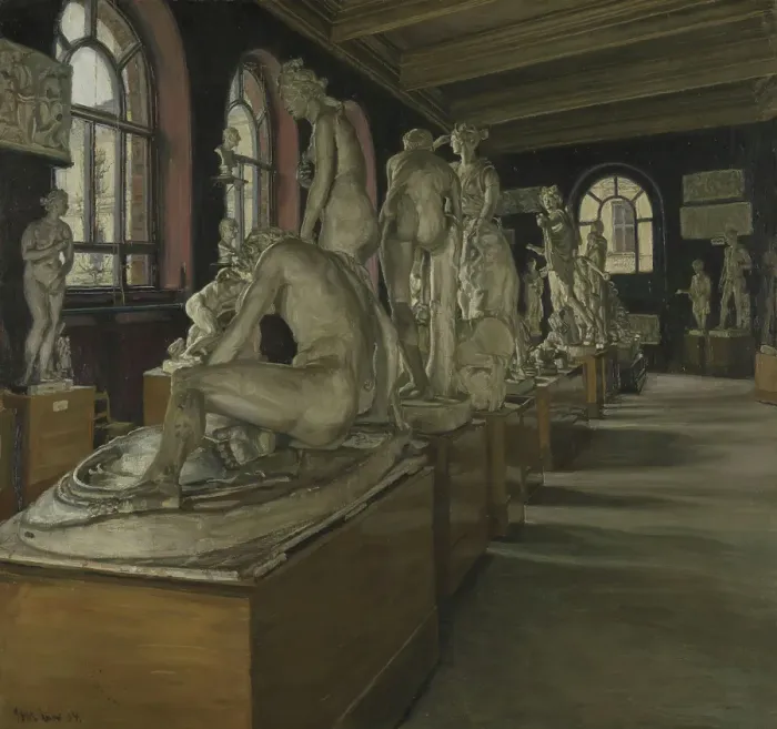 Framed Print : Interior of the National Gallery, 1904. Creator: Ivar Lund Framed Print : Interior of the National Gallery, 1904. Creator: Ivar Lund