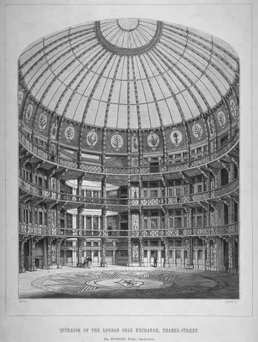 Framed Print : Interior of the New Coal Exchange, Lower Thames Street, City of London, 1849. Artist Framed Print : Interior of the New Coal Exchange, Lower Thames Street, City of London, 1849. Artist