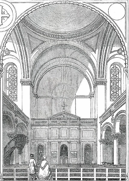 Interior of the New Greek Church London Wall, 1850. Creator: Unknown