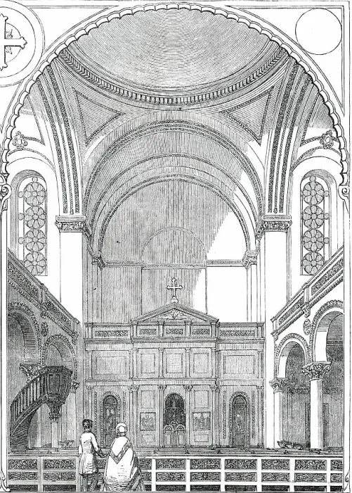 Framed Print : Interior of the New Greek Church London Wall, 1850. Creator: Unknown Framed Print : Interior of the New Greek Church London Wall, 1850. Creator: Unknown