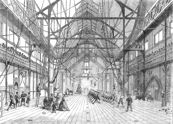 Framed Print : Interior of the new Gymnasium in Myrtle-Street, Liverpool, 1865. Creator: Unknown Framed Print : Interior of the new Gymnasium in Myrtle-Street, Liverpool, 1865. Creator: Unknown