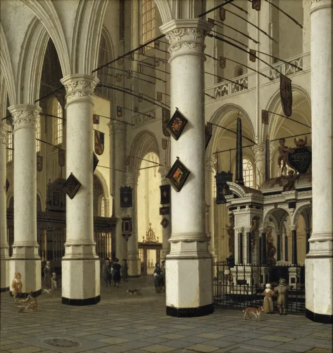 Framed Print : Interior of Nieuwe Kerk, Delft Framed Print : Interior of Nieuwe Kerk, Delft