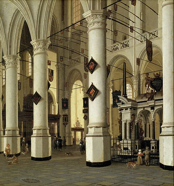 Interior of Nieuwe Kerk, Delft. Creator: Hendrik Cornelisz. van Vliet