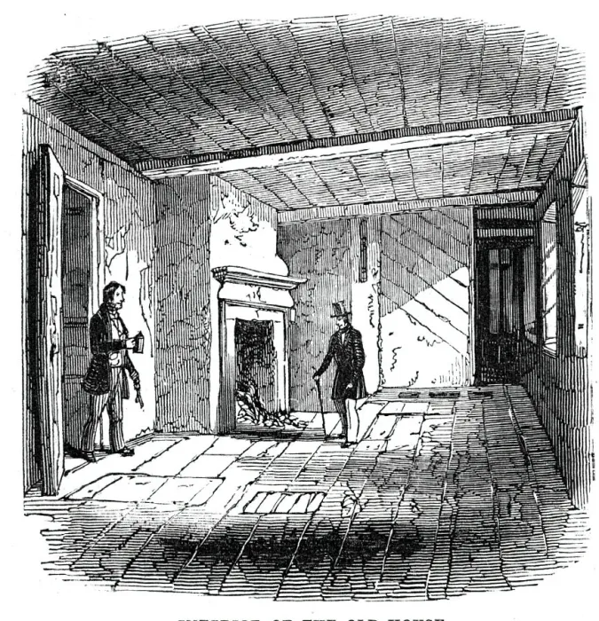Framed Print : Interior of the old house, 1844. Creator: Unknown Framed Print : Interior of the old house, 1844. Creator: Unknown