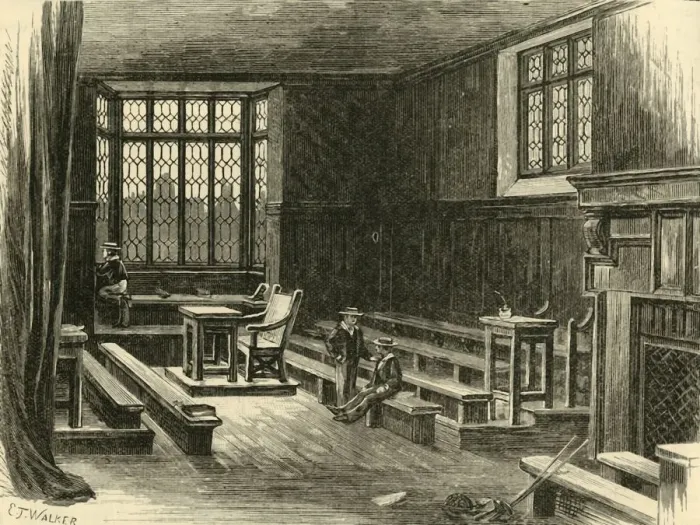 Framed Print : Interior of the Old School-Room, 1898. Creator: Unknown Framed Print : Interior of the Old School-Room, 1898. Creator: Unknown