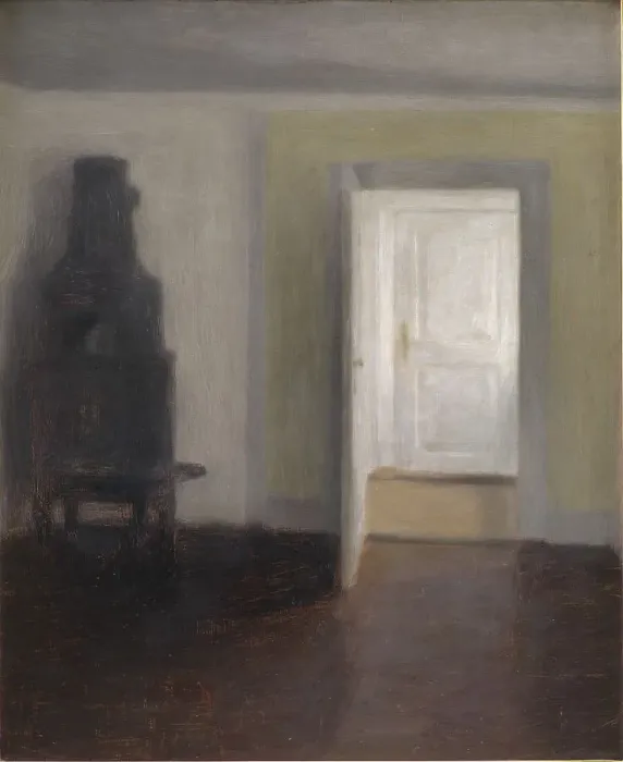 Framed Print : Interior - An Old Stove;The Old Jamb Stove, 1888. Creator: Vilhelm Hammershøi Framed Print : Interior - An Old Stove;The Old Jamb Stove, 1888. Creator: Vilhelm Hammershøi