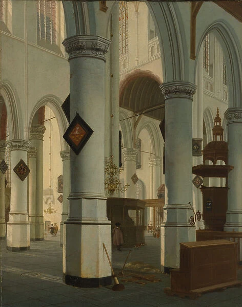 Interior of the Oude Kerk, Delft, 1660. Creator: Hendrik Cornelisz. van Vliet