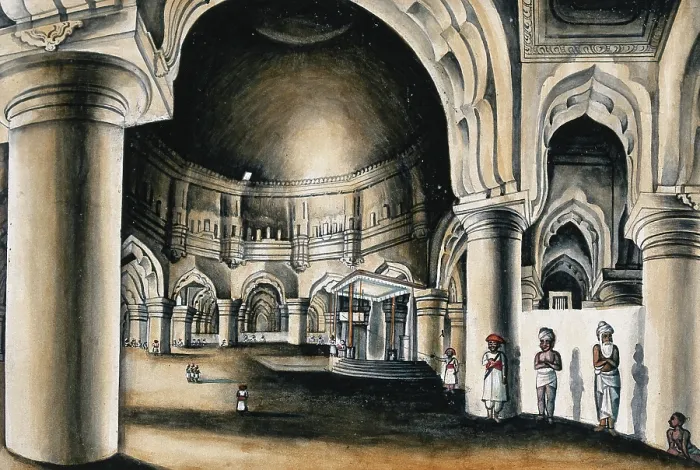Framed Print : Interior of a palace converted into a Judge's court, (between 1800 and 1899?). Creator: Unknown. Interior of a palace converted into a Judge's court, (between 1800 and 1899?). Creator: Unknown Framed Print : Interior of a palace converted into a Judge's court, (between 1800 and 1899?). Creator: Unknown. Interior of a palace converted into a Judge's court, (between 1800 and 1899?). Creator: Unknown