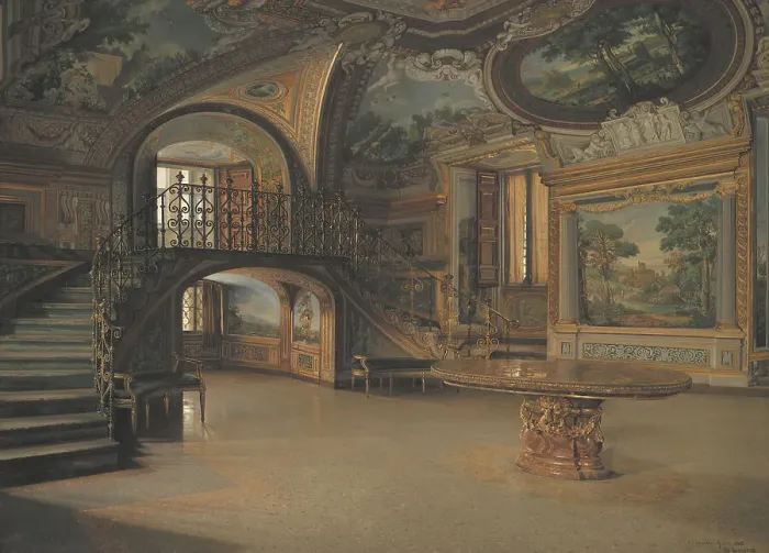 Framed Print : Interior in the Palazzo Borghese, 1886. Creator: Josef Theodor Hansen Framed Print : Interior in the Palazzo Borghese, 1886. Creator: Josef Theodor Hansen