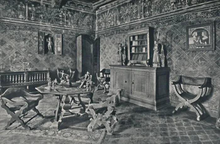 Framed Print : Interior, Palazzo Davanzati, 1928 Framed Print : Interior, Palazzo Davanzati, 1928