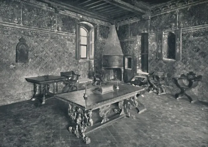 Framed Print : Interior, Palazzo Davanzati - With Late 16th Century Florentine Table, 1928 Framed Print : Interior, Palazzo Davanzati - With Late 16th Century Florentine Table, 1928