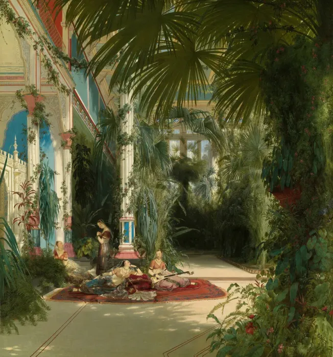 Framed Print : The Interior of the Palm House on the Pfaueninsel Near Potsdam, 1834 Framed Print : The Interior of the Palm House on the Pfaueninsel Near Potsdam, 1834