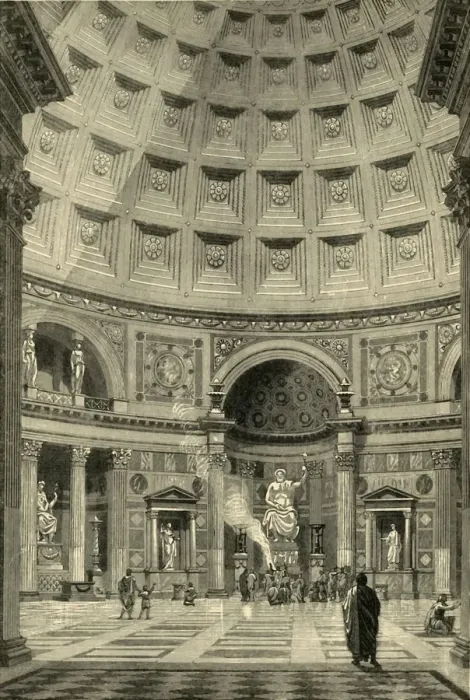 Framed Print : Interior of the Pantheon at Rome (restored), 1890. Creator: Unknown Framed Print : Interior of the Pantheon at Rome (restored), 1890. Creator: Unknown