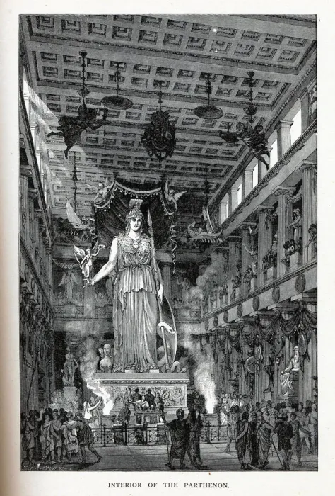 Framed Print : Interior of the Parthenon, 1882. Artist: Closs, Adolf (1840-1894) Framed Print : Interior of the Parthenon, 1882. Artist: Closs, Adolf (1840-1894)