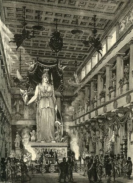 Interior of the Parthenon, Restored, 1890. Creator: Unknown