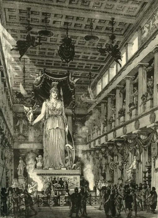 Framed Print : Interior of the Parthenon, Restored, 1890. Creator: Unknown