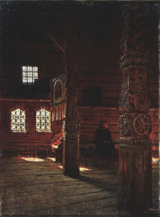 Framed Print : Interior of the Peter and Paul Church in Puchug, 1894. Artist: Vereshchagin, Vasili Vasilyevich (1842-1904) Framed Print : Interior of the Peter and Paul Church in Puchug, 1894. Artist: Vereshchagin, Vasili Vasilyevich (1842-1904)