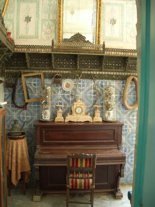 Framed Print : Interior with piano, Dar Essid Museum, Sousse, Tunisia, 2009. Creator: Amanda Waite Framed Print : Interior with piano, Dar Essid Museum, Sousse, Tunisia, 2009. Creator: Amanda Waite
