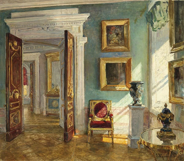 Interior of the Picture Gallery, Pavlovsk. Artist: Zhukovsky, Stanislav Yulianovich (1873-1944)