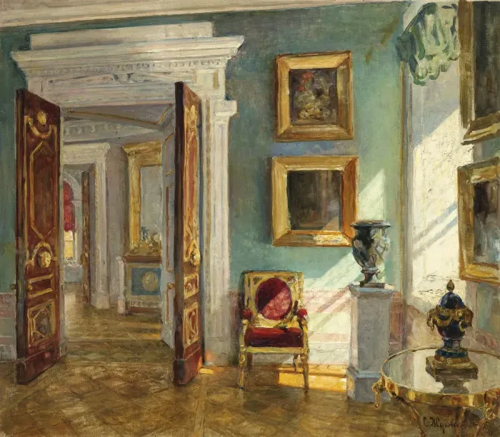 Framed Print : Interior of the Picture Gallery, Pavlovsk. Artist: Zhukovsky, Stanislav Yulianovich (1873-1944) Framed Print : Interior of the Picture Gallery, Pavlovsk. Artist: Zhukovsky, Stanislav Yulianovich (1873-1944)