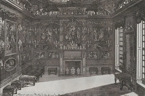 Interior of a Porcelain Cabinet with Paintings and Vases, from Nouveaux