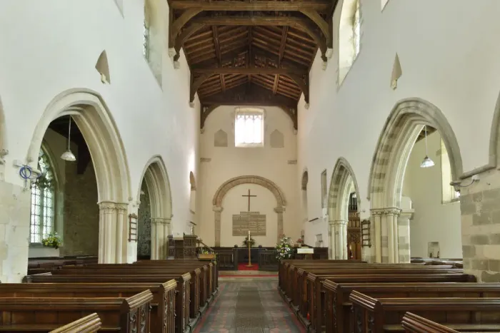Framed Print : Interior, Priory Church of St Mary, Deerhurst, Gloucestershire, 2010 Framed Print : Interior, Priory Church of St Mary, Deerhurst, Gloucestershire, 2010