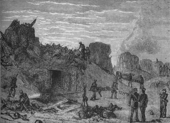 Framed Print : Interior of the Redan after its Capture, c1880 Framed Print : Interior of the Redan after its Capture, c1880
