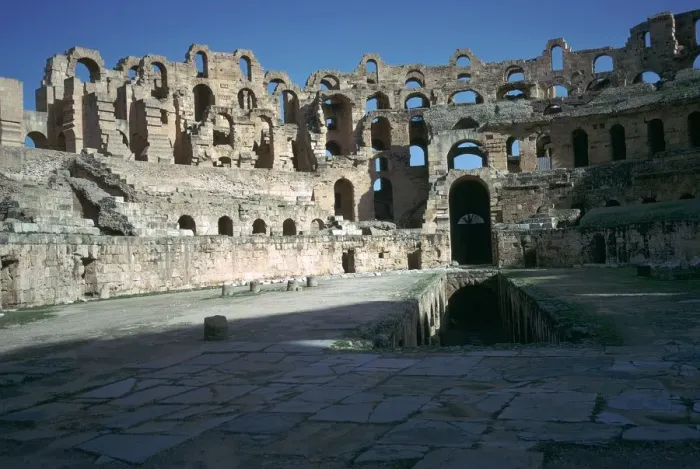 Framed Print : Interior of a Roman colosseum, 3rd century